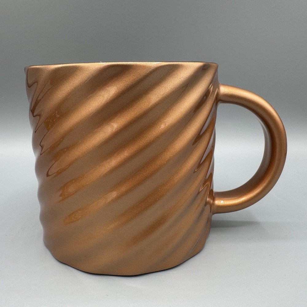 Starbucks 2024 Brown Gold Ceramic Coffee Mug Cup 14 Oz